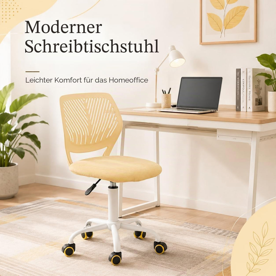 Homy Casa Schreibtischstuhl, verstellbarer Drehstuhl, Bürostuhl, Stoffsitz, ergonomischer Arbeitsstu