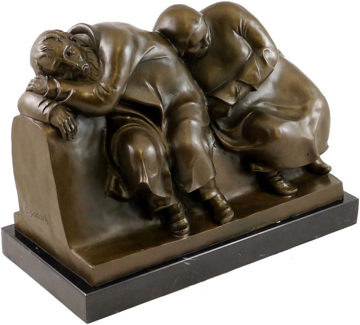 Kunst & Ambiente - Moderne Bronzefigur - Schlafendes Bauernpaar - Ernst Barlach Skulptur - Güstrow -