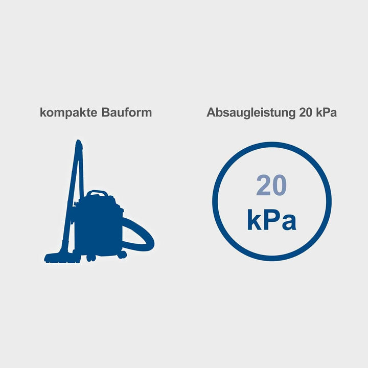 Scheppach Nass- und Trockensauger NTS16 Bodenreiniger Mehrzwecksauger | 16L Behälter | 1200W mit 20