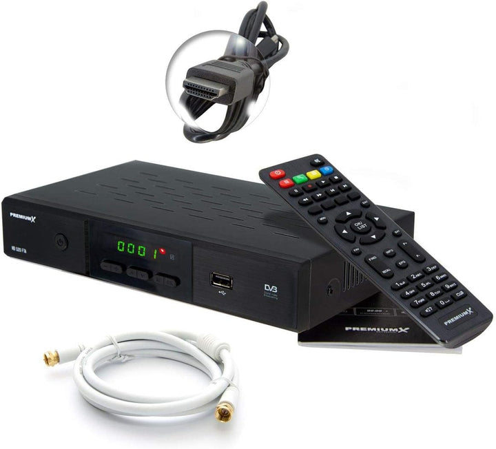 Premium X HD 520SE FTA Digital Satelliten Receiver DVB-S2 FullHD SAT Empfänger HDMI SCART USB Mediap