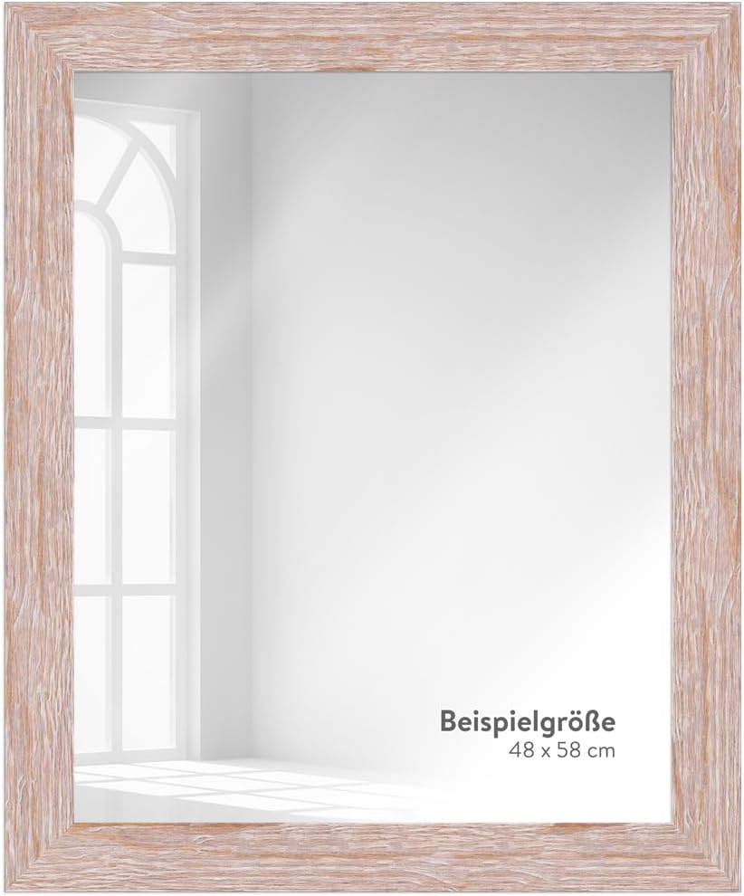 WANDStyle Spiegel im Landhaus Stil I Aussenmass: 78x108cm I Farbe: Eiche, Sonoma (Optik) I Wandspieg