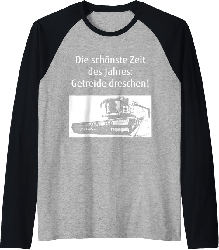 Mähdrescher Landwirt Bauer Landwirtschaft Getreide-Ernte Raglan