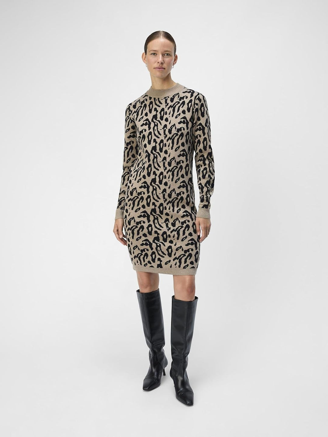 OBJRAY L/S Knit Dress AOP NOOS