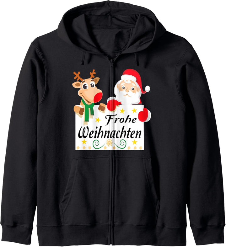 Weihnachtsoutfit Rentier Santa Claus Merry Christmas Kapuzenjacke