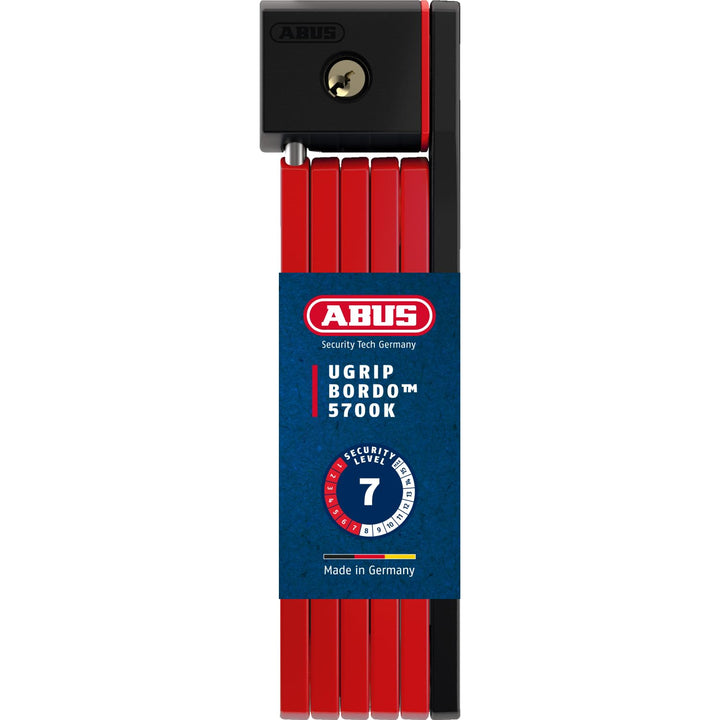 ABUS Faltschloss Bordo uGrip 5700K SH mit Halterung - Fahrradschloss mit 5 mm starken Stäben - ABUS-