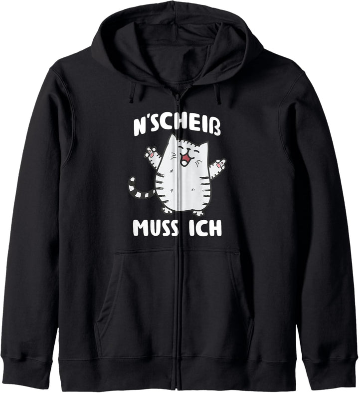 N scheis muss ich witziges Katze nen scheiss Geschenk Kapuzenjacke