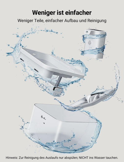 DownyPaws Katzenbrunnen Kabellos, 2.5L Trinkbrunnen für Katze mit Bewegungsmelder, Batteriebetrieben