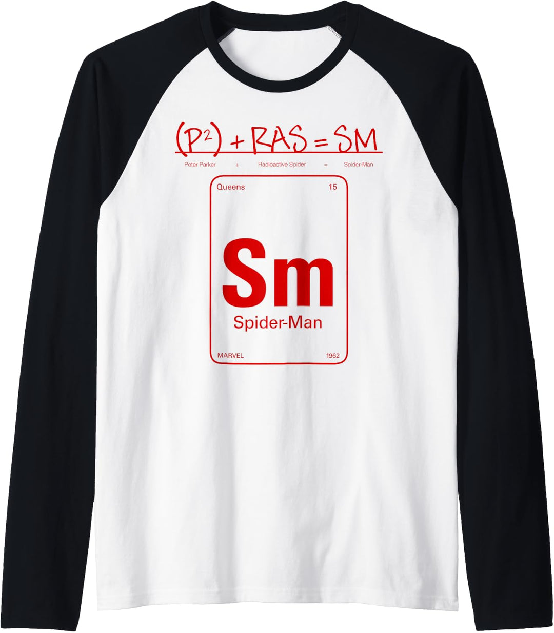Marvel Spider-Man Periodic Equation Poster Raglan