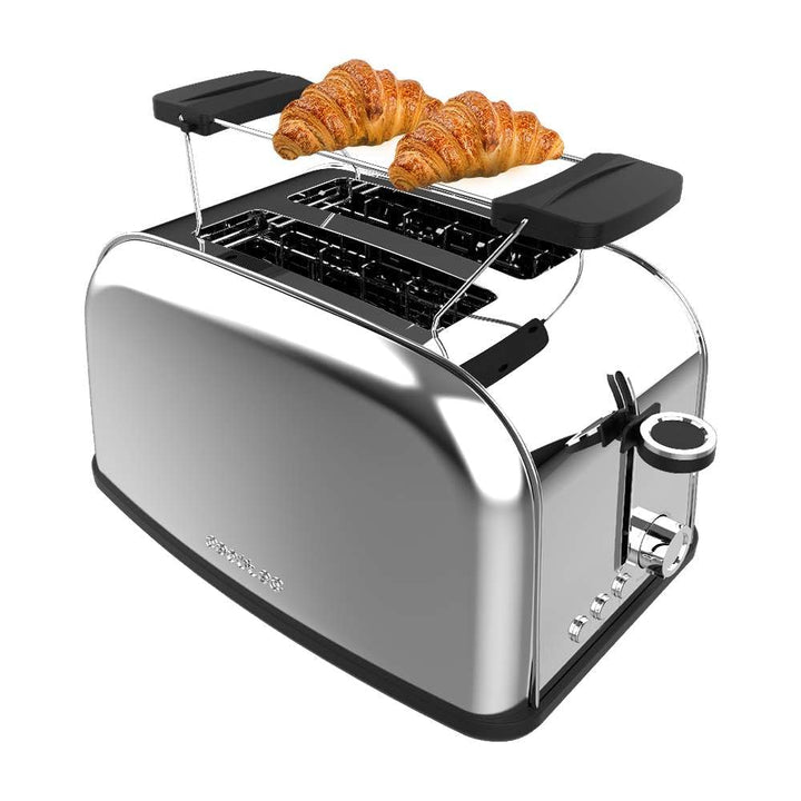 Cecotec Vertikaler Toaster Toastin' time 850 Inox, 850W, Doppelter langer Schlitz und breiter Schlit