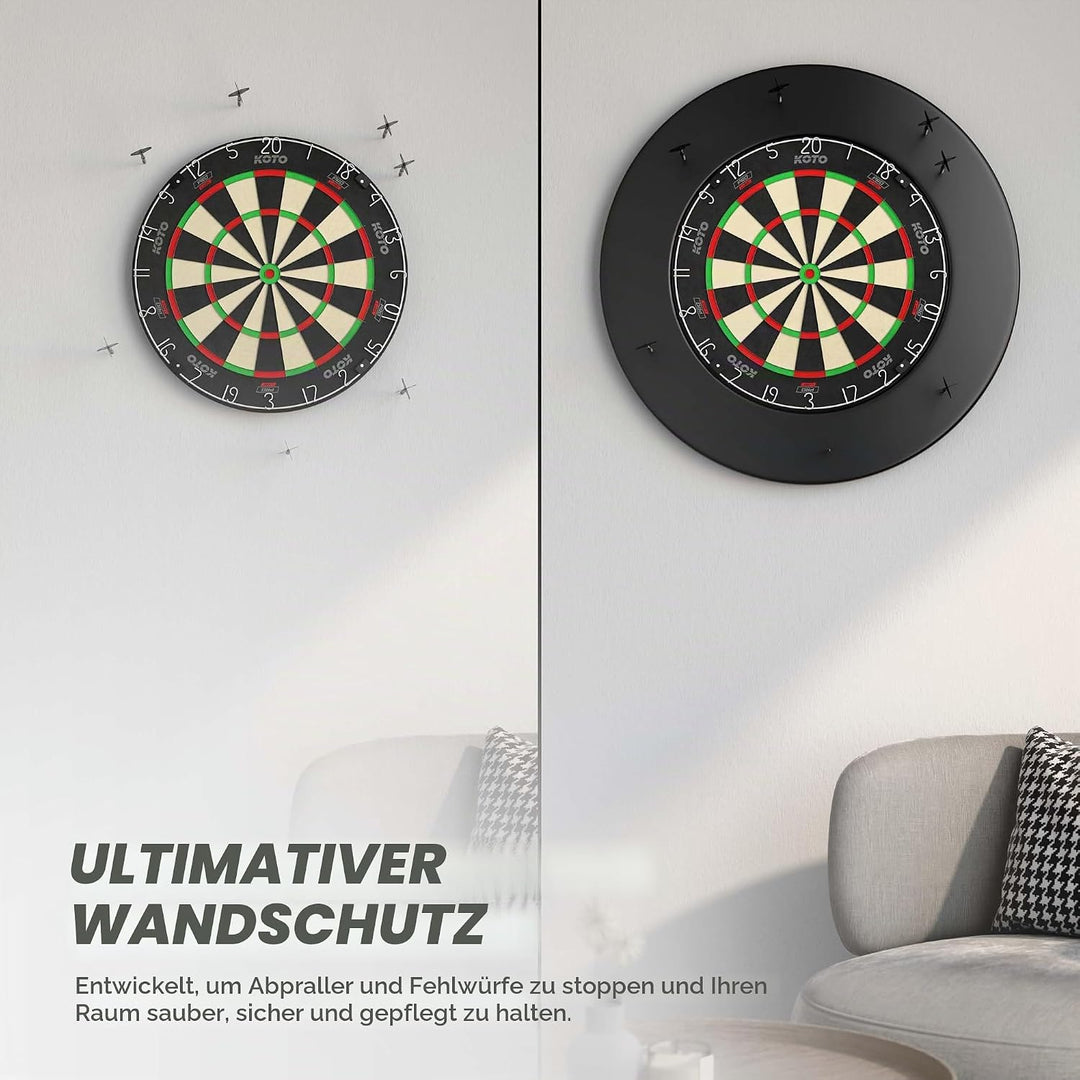 KOTO - King Pro Surround Dartset Schwarz, 3 Barrels, 2 Sets Flights, 2 Sets Shafts (short &amp; medium),
