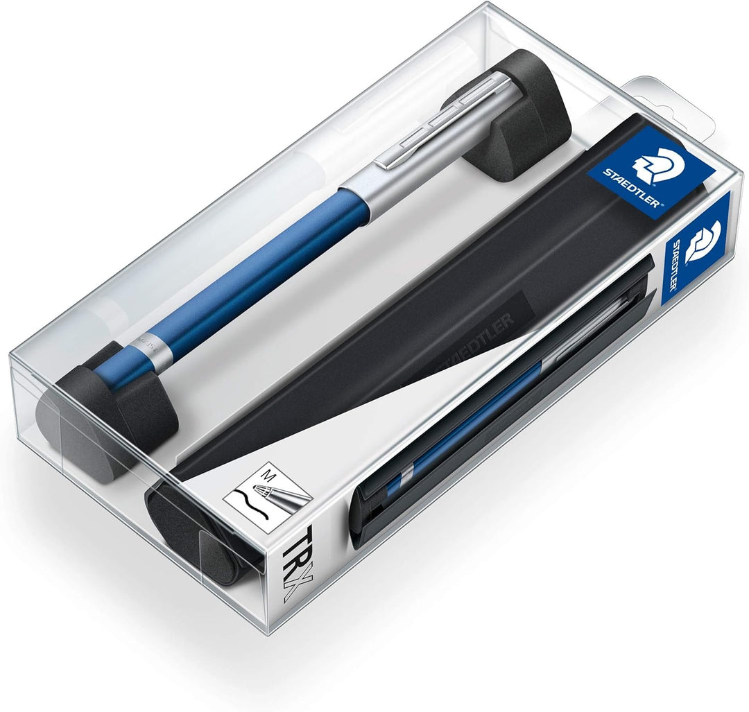 STAEDTLER TRX 412TRX3M-9ST Tintenroller (ergonomische Dreikantform, samtweiche Aluminium-Oberfläche,