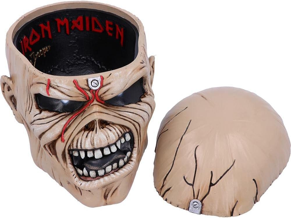 Nemesis Now Trinket Box Iron Maiden Eddie The Trooper Head Schmuckkästchen, Polyresin, Beige, Einhei