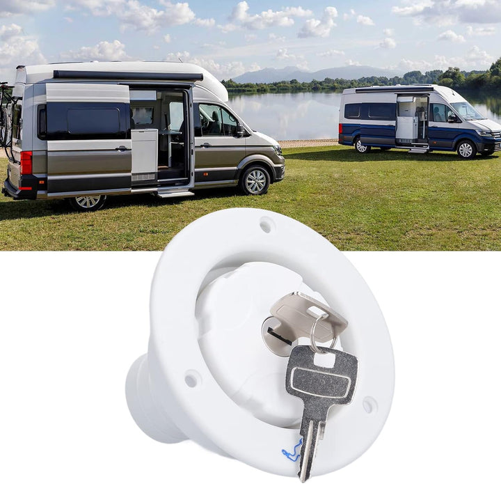 Buachois Tankdeckel 80mm Wassertankdeckel mit 2 Schlüsseln Auslaufsicherer Wasser Diesel Trinkwasser