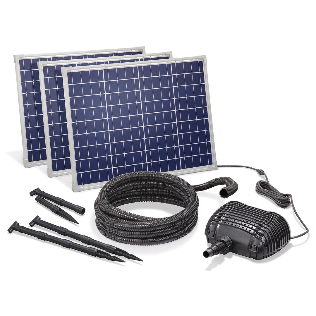 esotec Solar Bachlaufset Waterfall 150/4300, Komplettset, Bachlaufpumpe, Erdspiess, Solarmodul, Sola