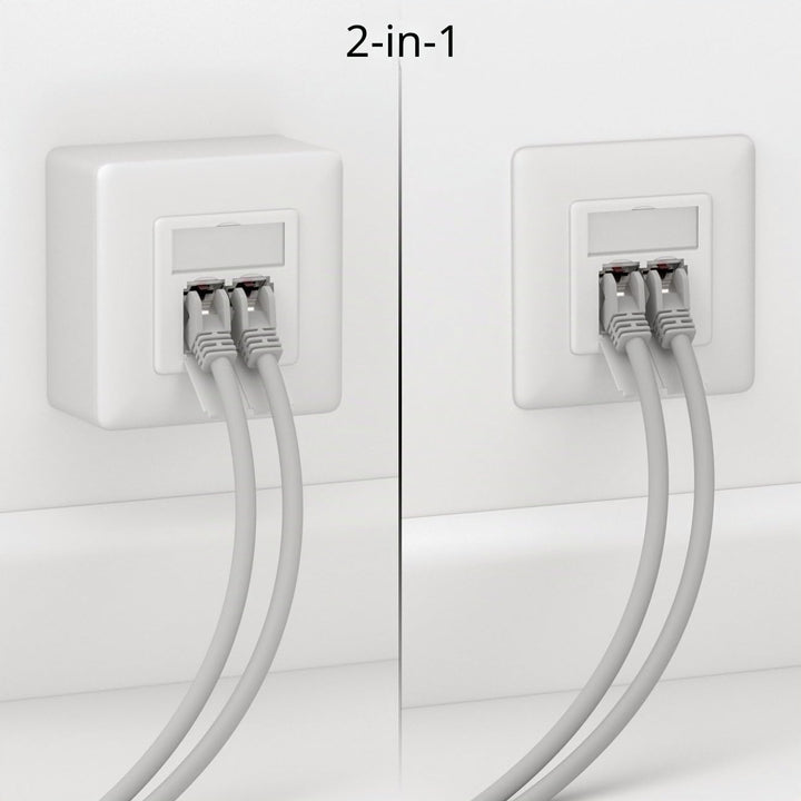 deleyCON 10x CAT6 Universal Netzwerkdose - 2x RJ45 Port - Geschirmt - Aufputz oder Unterputz - 1 Gig