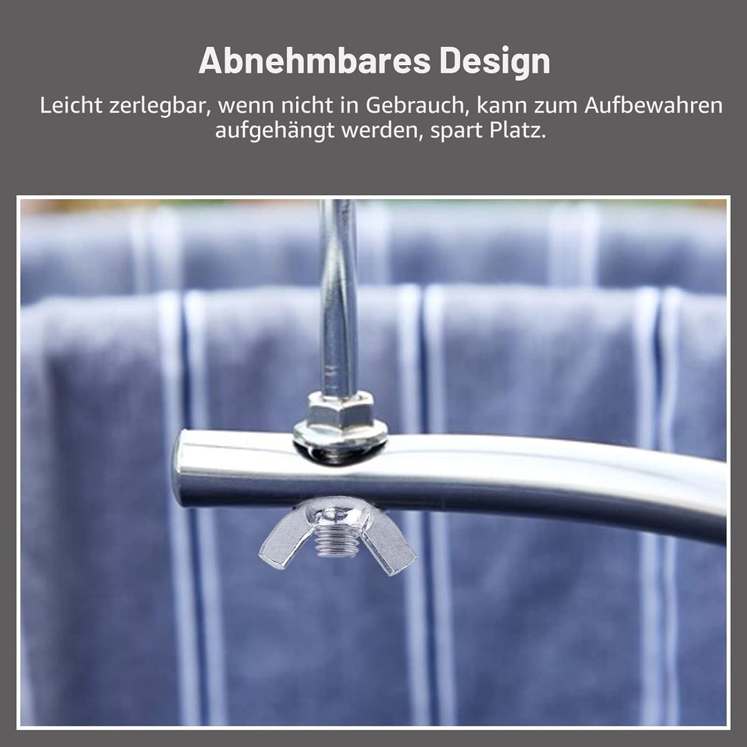 【2er-Pack】 Waikas Spiral-Blechaufhänger aus 304 Edelstahl, platzsparende Kleiderbügel für Laken, Tag