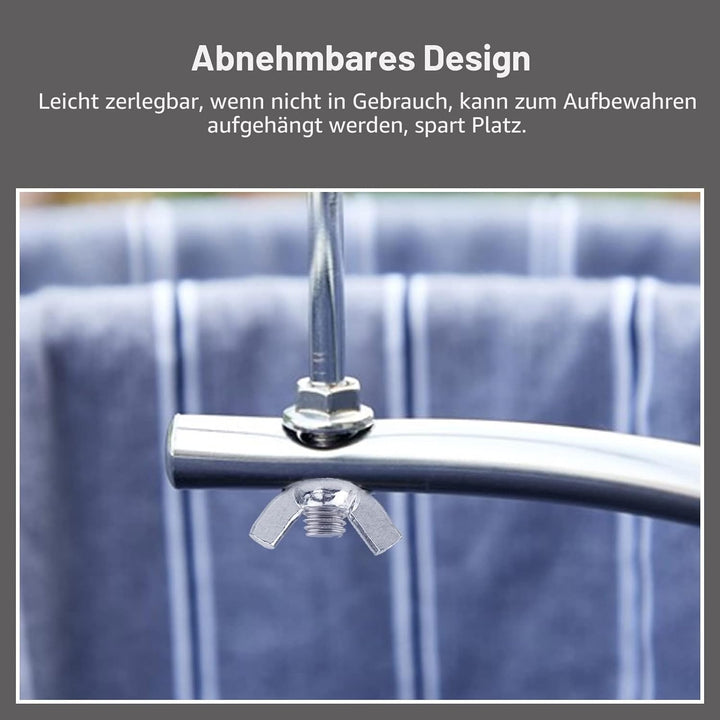 【2er-Pack】 Waikas Spiral-Blechaufhänger aus 304 Edelstahl, platzsparende Kleiderbügel für Laken, Tag