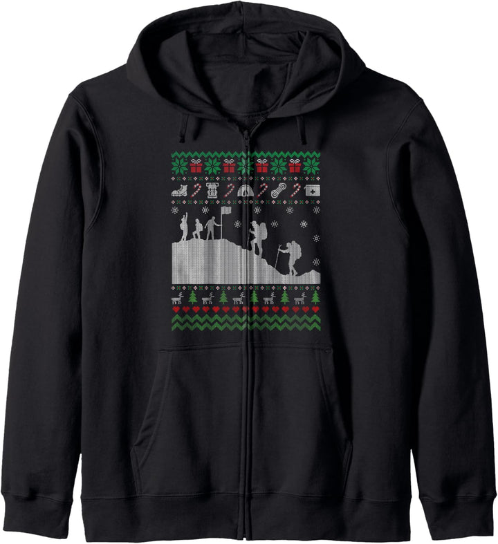 Funny Hiking Ugly Christmas Sweater Gift for Men Women Kapuzenjacke