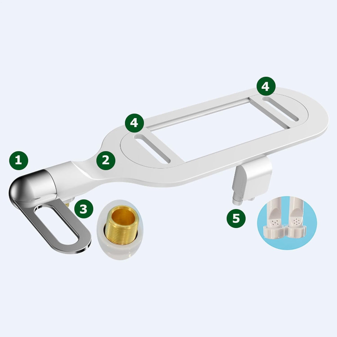 Smart WC-Spüler, Bidet, nicht-elektrischer Düsensprüher 43 x 12 x 7 cm, einstellbarer Wasserdruck, h