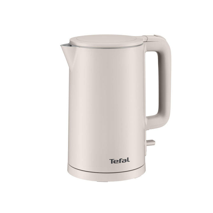 Tefal ThermoProtect Elektrischer Wasserkocher, Safe to Touch, 1500 W, Hellgrau und Innenseite aus Ed