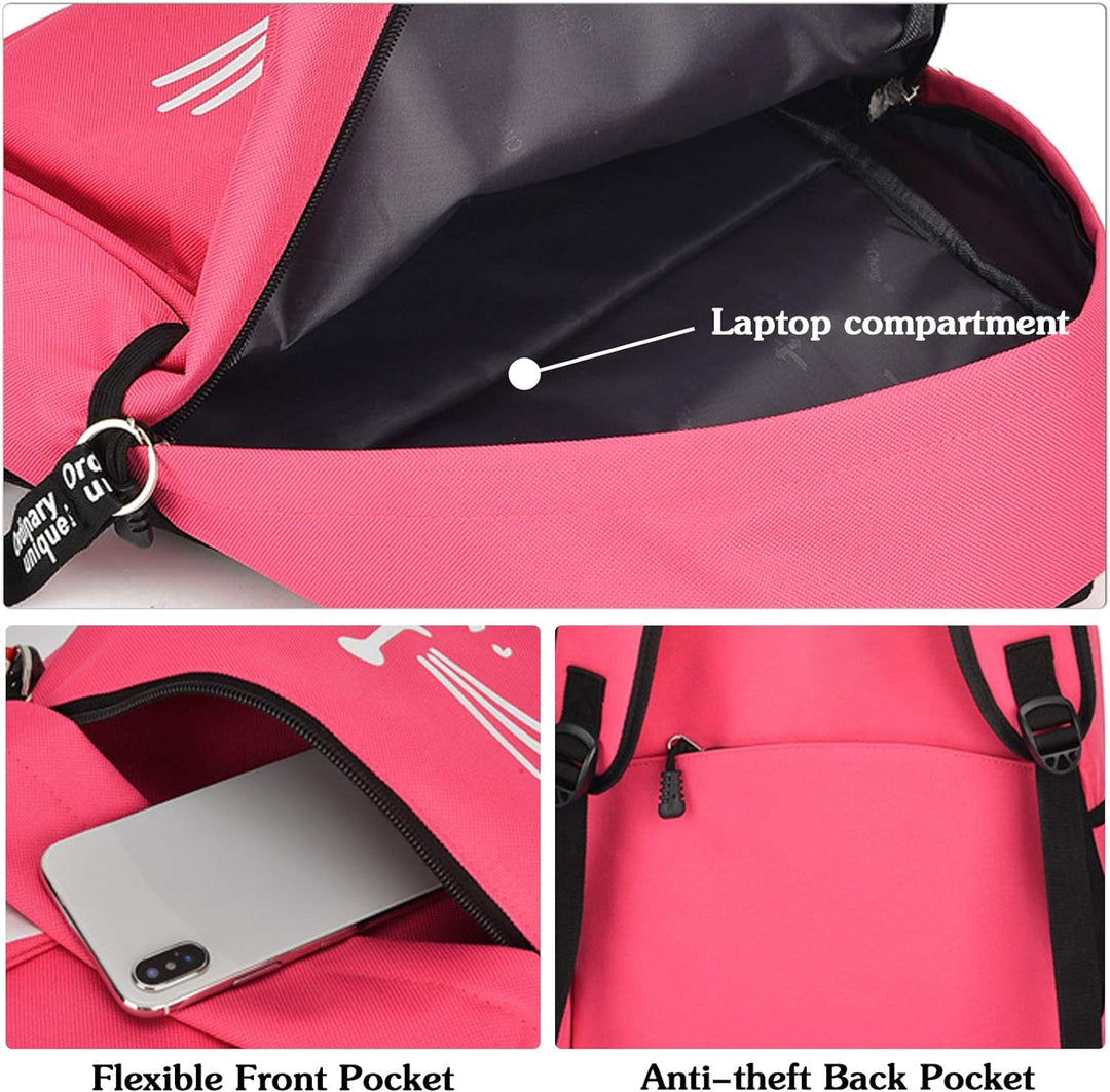 FANDARE Mädchen Schulrucksack Casual Daypack Teenager Schultasche Rucksäcke School Bag für Reise Ein