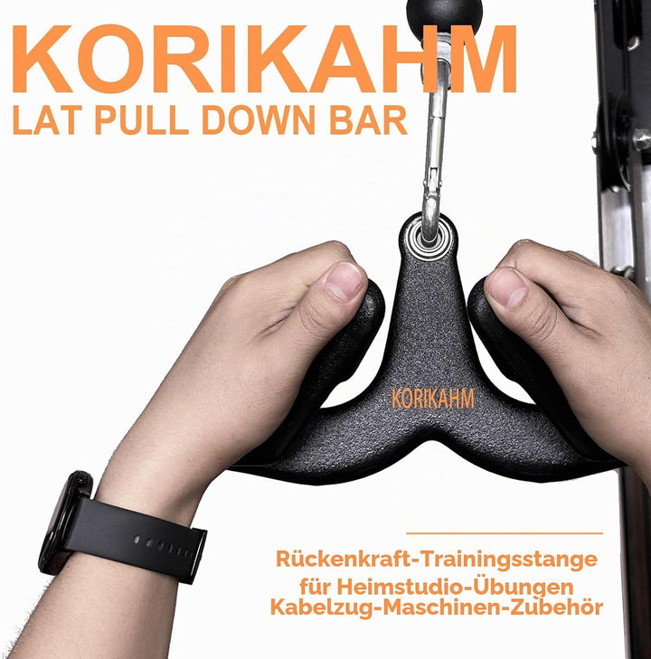 Ergonomic Design Lat Pull down Bar Grip Handle, Lat Pulldown Attachments, Strength Trainer for Athle