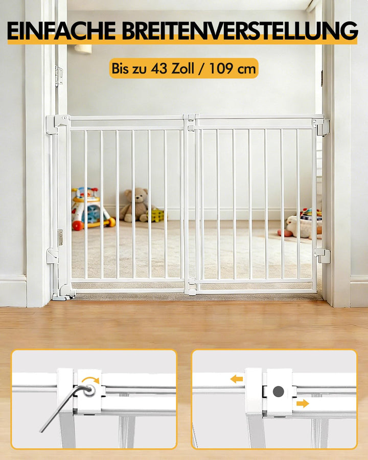 derimkcoa extra breites Treppenschutzgitter von derimkcoa, 74 cm hoch, Sicherheitsgitter für Kinder