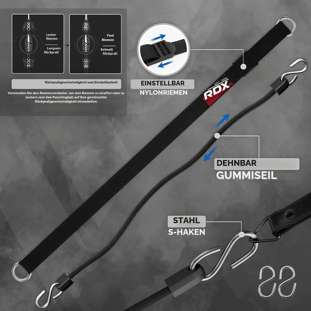 RDX Boxen Doppelendball, 70CM Reflex Speed Ball mit 48" dehnbarer Bungee Schnur Hängend, Punchingbal
