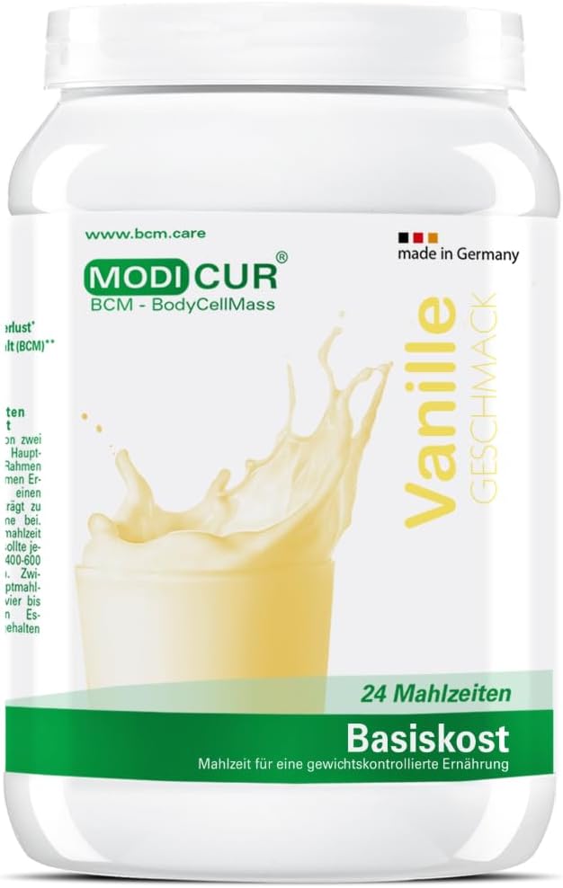 BCM Modicur Basis Vanille 1 Dose à 500g (24 Portionen/BCM Diät/Eiweissshake/BCM BodyCellMass)