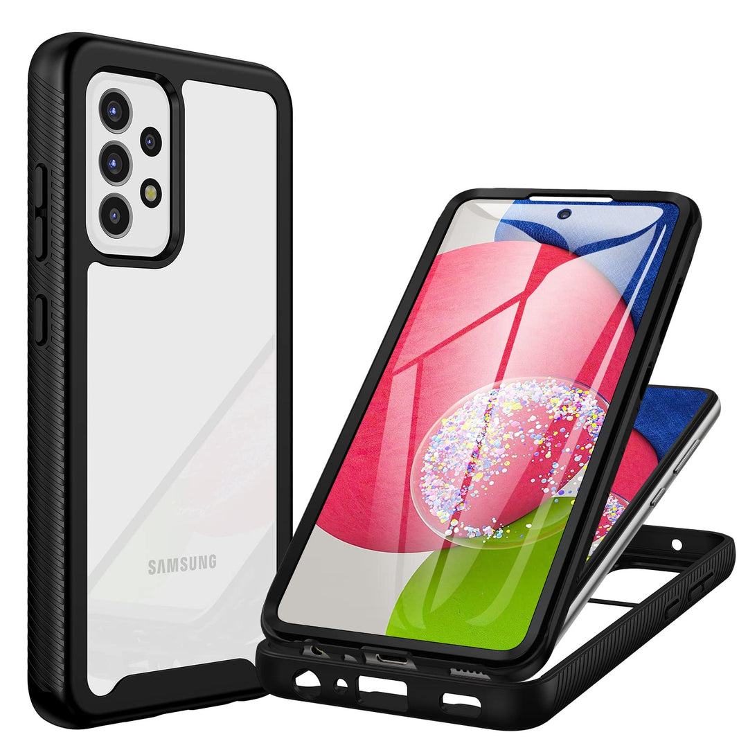 CENHUFO Hülle für Samsung Galaxy A52 5G/4G / A52s 5G, 360 Grad Schutzhülle mit Eingebautem Displaysc
