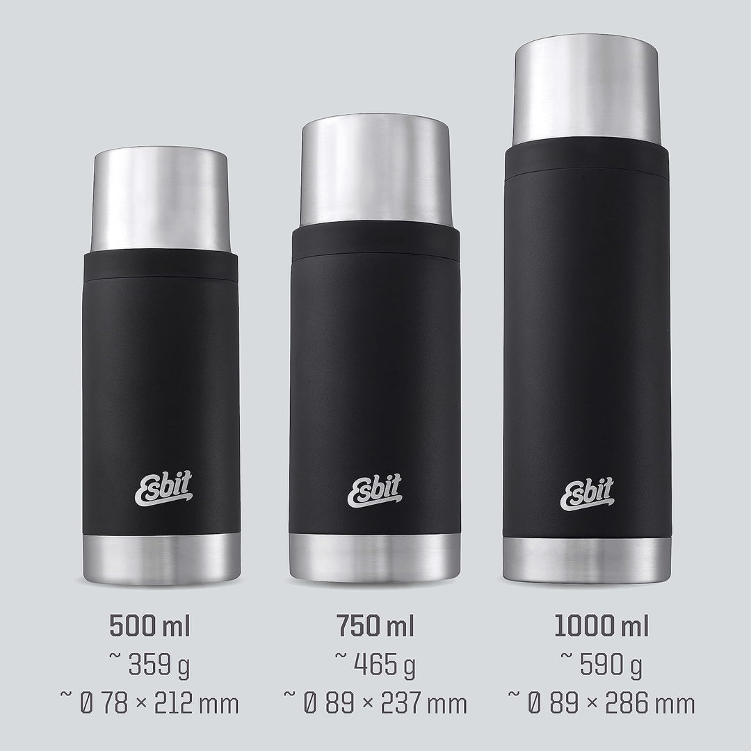 Esbit Thermoflasche Sculptor - Isolierte Flasche aus Edelstahl für warme und kalte Getränke – 1000 m