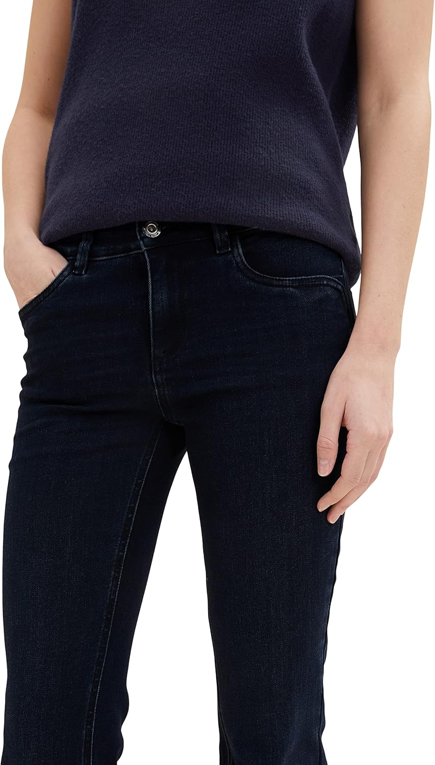 TOM TAILOR Damen Alexa Bootcut Jeans 26W / 32L 10173 - Dark Stone Blue Black Denim, 26W / 32L 10173