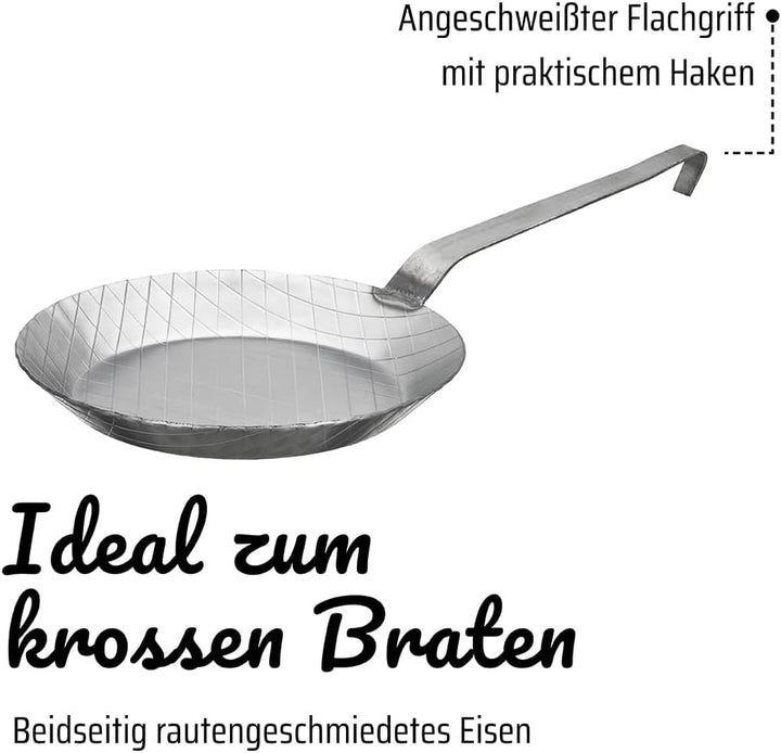 Eisenpfanne geschmiedet, 2er Set