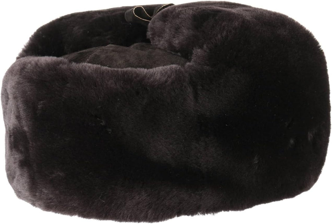 Leder Lapeer Fliegermütze (XXL/62-63 - braun)