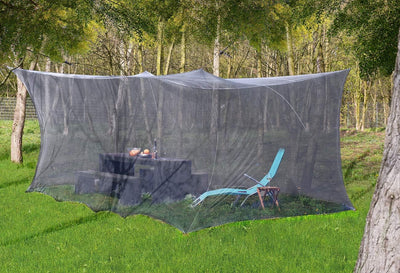 infactory Mückennetz: XXL-Moskitonetz, Innen & Aussen, 300 x 500 x 250 cm, 220 Mesh, schwarz (Moskit