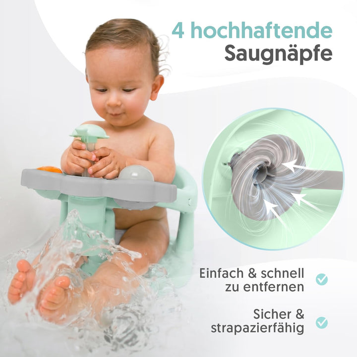 Interbaby Badewannensitz Baby Rutschfest mit Saugnäpfen | Baby Badewannensitz Sicher &amp; Ergonomisch |