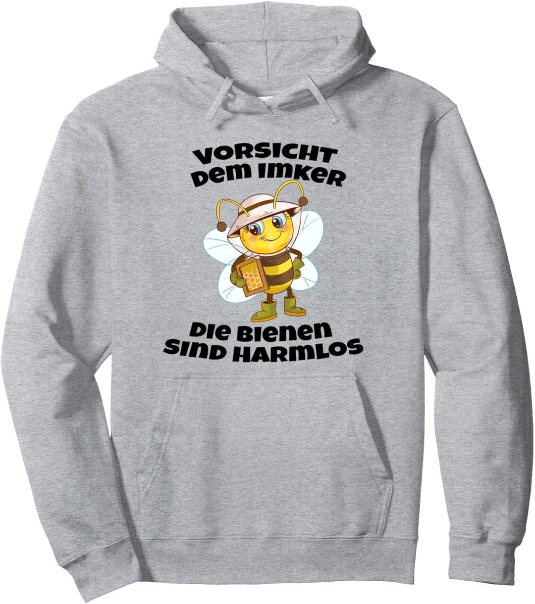 Vorsicht vor dem Imker Bienen Honig Honigwabe Imkerhut Pullover Hoodie
