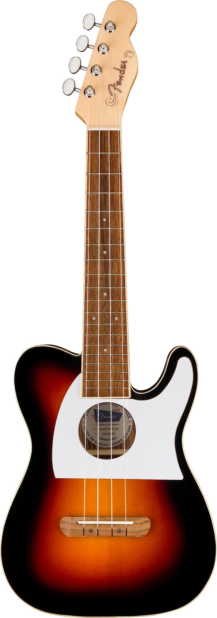 Fender Fullerton Tele® Uke, Walnut Fingerboard, White Pickguard, 2-Colour Sunburst 2-farbiger Sunbur