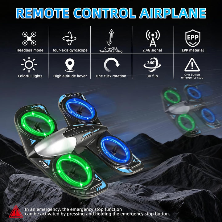 Mini Drohne,Schaumstoff RC Flugzeuge,RC Quadcopter mit LED-Licht, Drohne für Kinder,Quadrocopter mit