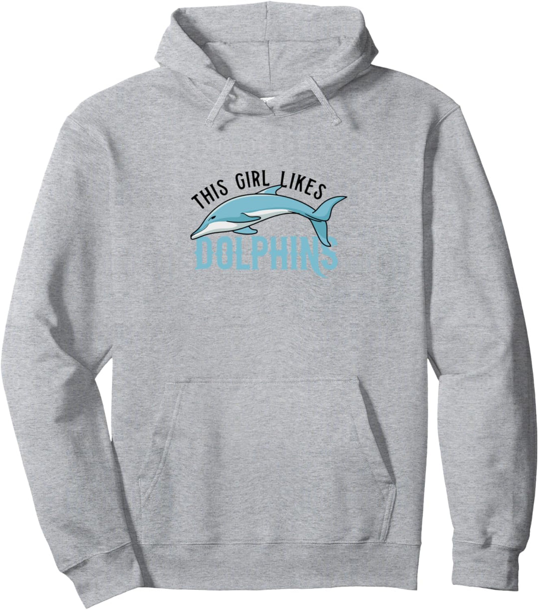 Mädchen mag Delfine Wildlife Meerestiere Pullover Hoodie