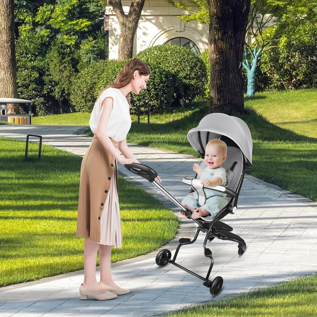 OHMG Kinderwagen für Babys, ultraleicht, kompakt, faltbar, von Geburt bis 25 kg, mit Trolley-System,