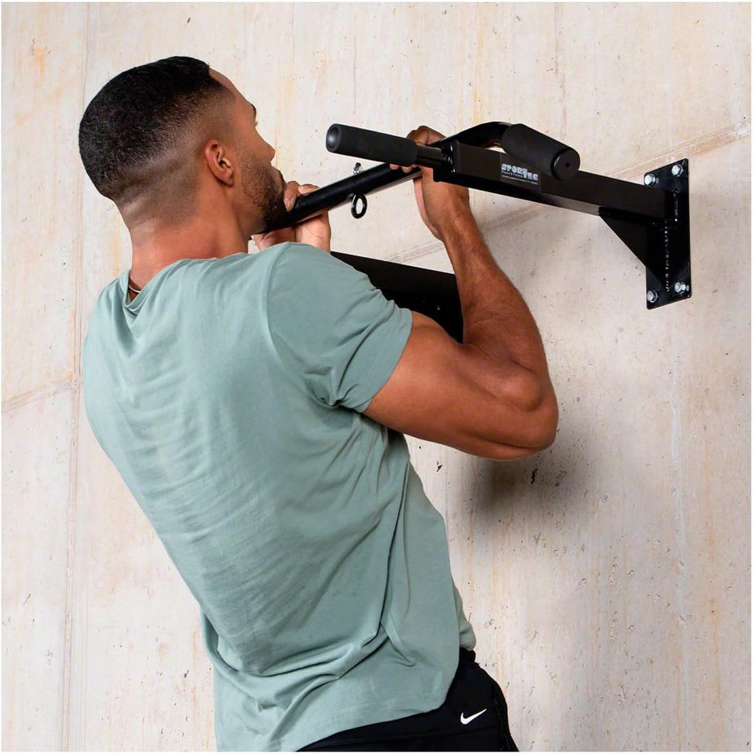 Sport-Tec Klimmzugstange zur Wandmontage, 4 Griffe Klimmzug für Wand Latzug
