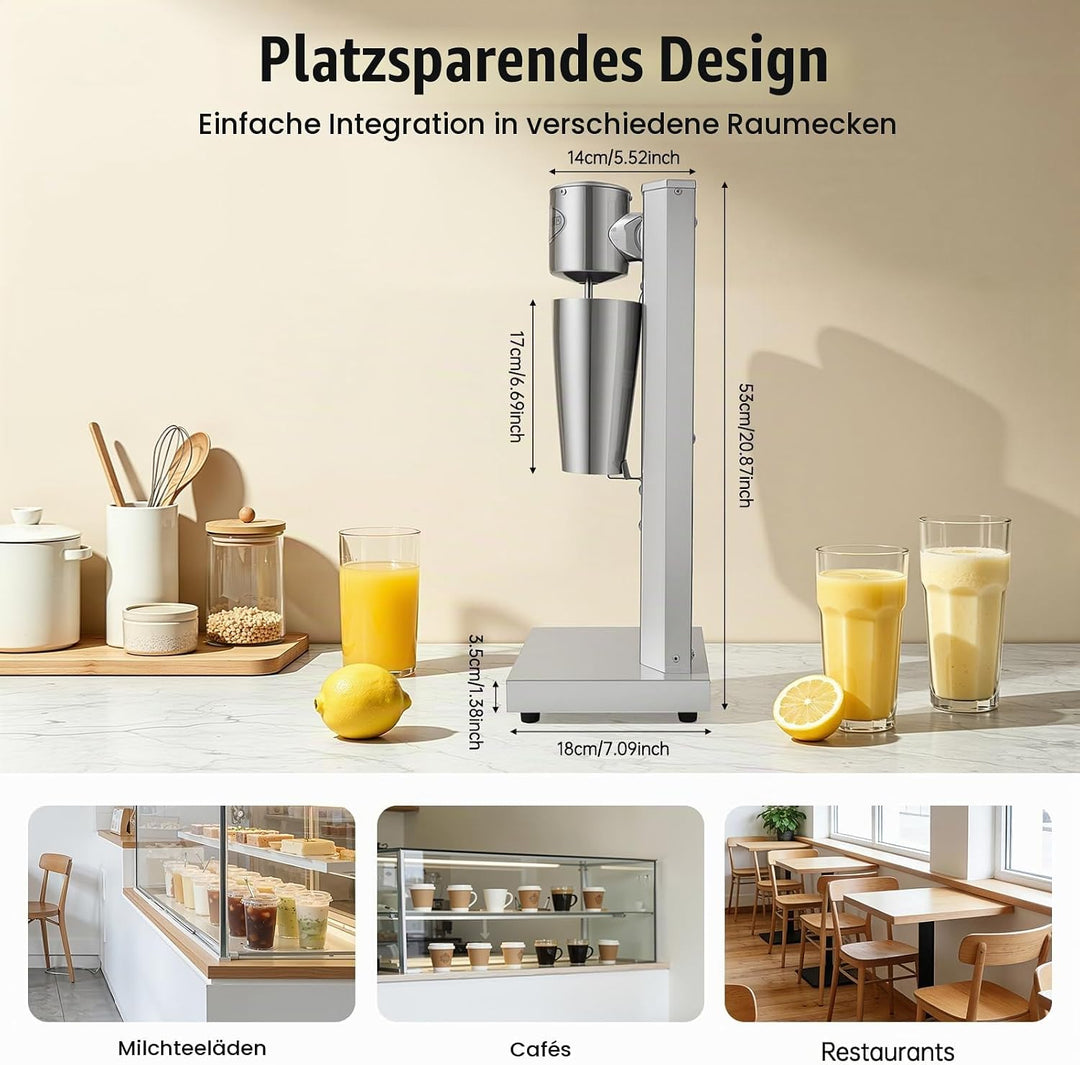 Drink Mixer 650ML Profi Milchshaker Standmixer elektrischer Getränkemixer Mixbecher für Smoothies, C