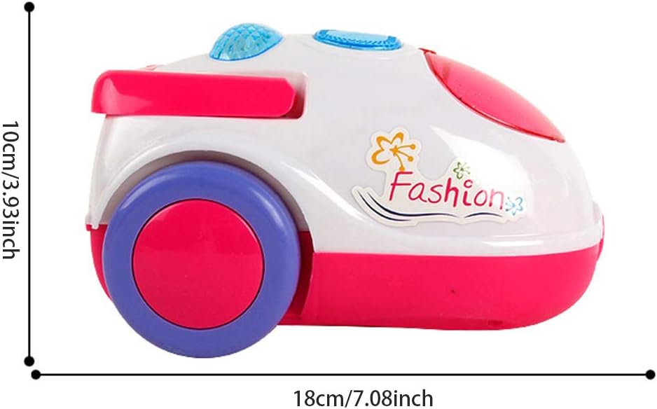 Kinder Staubsauger Spielzeug mit Geräuschen und Lichtern, 18cm Kleine Realistische Elektrische Staub