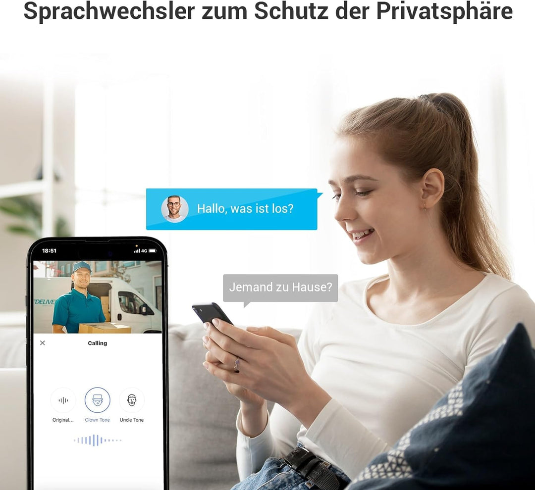 EZVIZ Video Türklingel mit 2K & 1080p Doppelkamera, Kabellose Türklingel mit Solarpanel, Personenerk