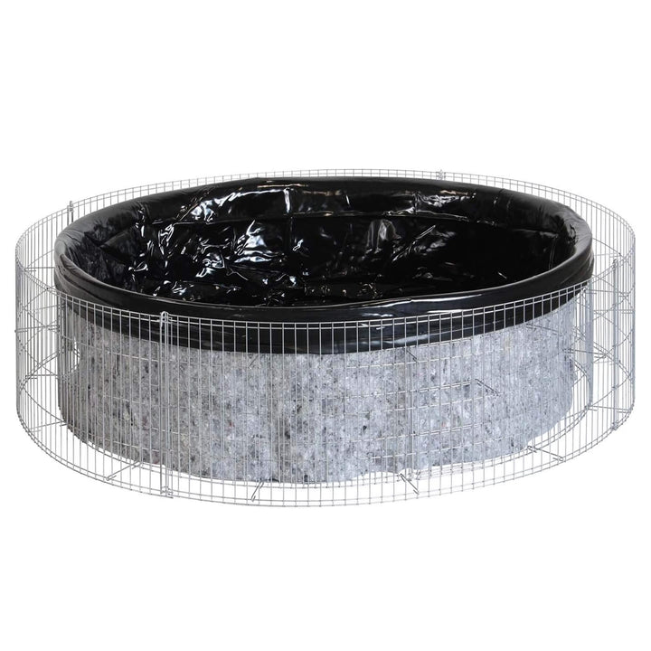 bellissa ‎‎95577 – Hochteich – 490 l Füllvolumen – Garten DIY-Kit mit Gabionen, Folie und Trenn-Vlie