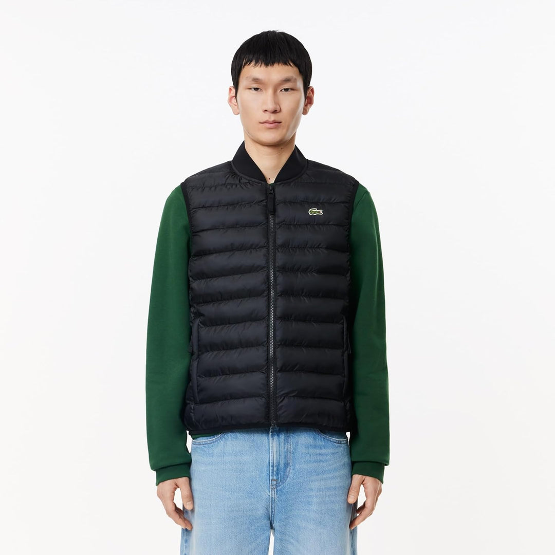 Lacoste Herren Ärmellose Daunenjacke S Schwarz, S Schwarz