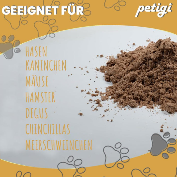 Petigi 25 kg Kaninchen Buddelsand für Buddelkisten von Kaninchen, Hasen, Chinchilla, für Sensible Pf