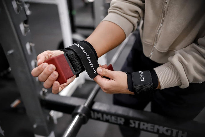 Gymreapers Weight Lifting Hooks (Pair), Heavy Duty Power Wrist Straps Hand Grip Support For Deadlift
