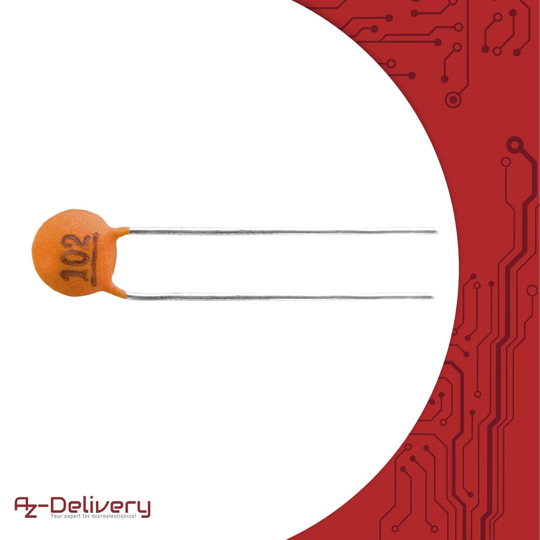 AZDelivery 3 x Kondensator Sortiment Keramik Kondensatoren 1000 Teile, 50 Sorten je 20 Stück kompati
